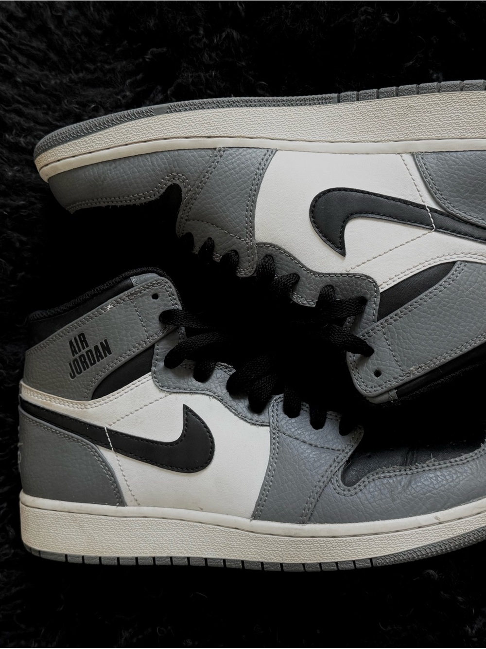 Nike Air Jordan High-Top Sneakers in Gray, White, Black